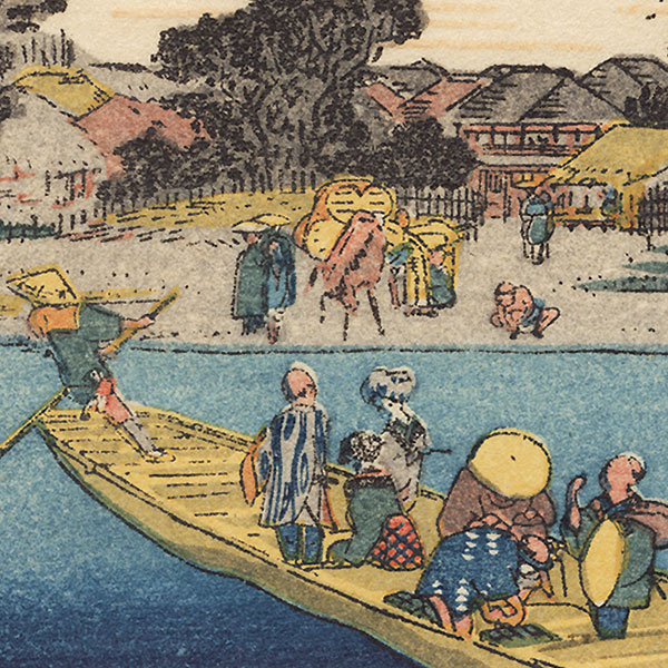 The Rokugo Ferry at Kawasaki by Hiroshige (1797 - 1858)