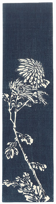 Chrysanthemum Tanzaku Print by Shin-hanga & Modern artist (unsigned)