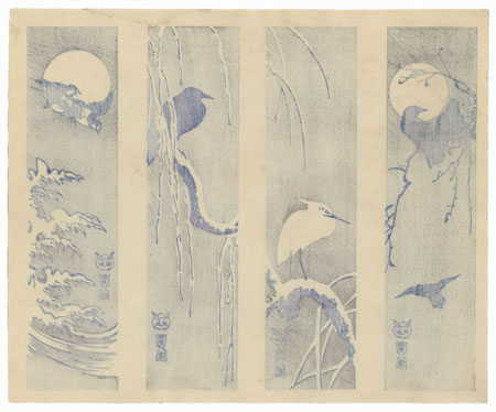 Tanzaku Prints with Birds by Shin-hanga & Modern artist (not read)