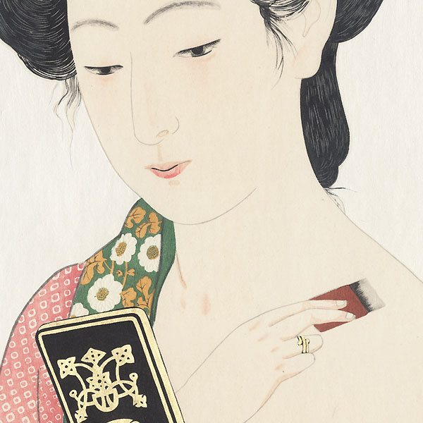 Beauty Applying Powder, 1920 - Limited Edition Commemorative Print by Hashiguchi Goyo (1880 - 1921)