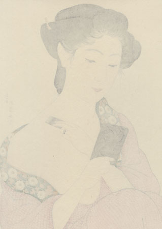 Beauty Applying Powder, 1920 - Limited Edition Commemorative Print by Hashiguchi Goyo (1880 - 1921)