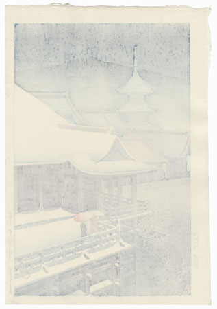 Spring Snow, Kiyomizu Temple, Kyoto, 1932 by Hasui (1883 - 1957)