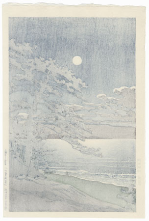 Spring Moon at Ninomiya Beach, 1932 by Hasui (1883 - 1957)