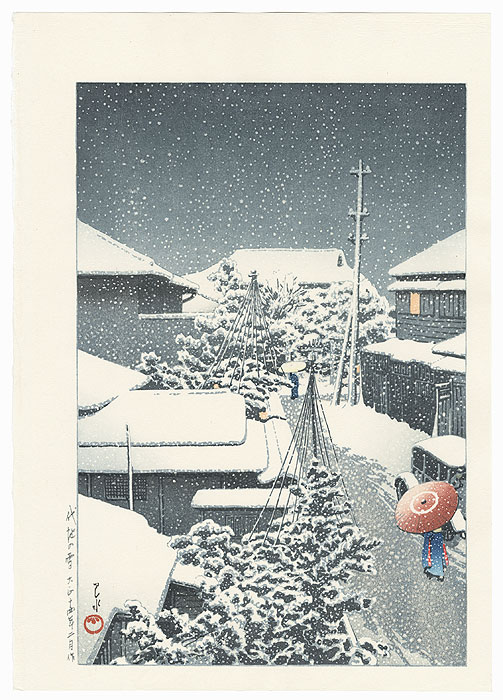 Snow at Daichi (Daichi no yuki), 1925 by Hasui (1883 - 1957)