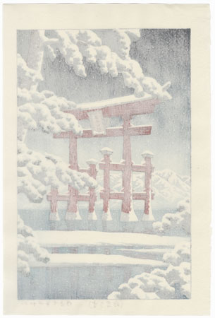 Snow at Miyajima, 1929 by Hasui (1883 - 1957)