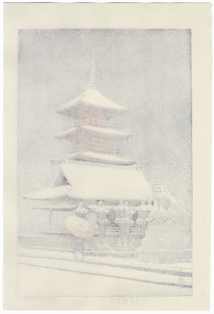 Snow at Ueno, Toshogu Shrine, 1929 by Hasui (1883 - 1957)