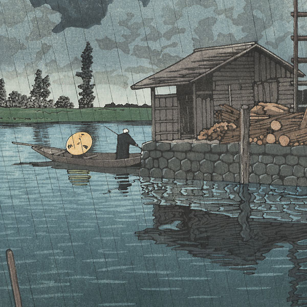 Rain at Ushibori, 1929 by Hasui (1883 - 1957)