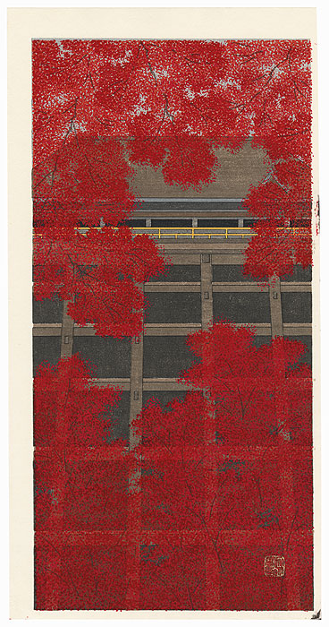 Autumn Leaves at Kiyomizu by Teruhide Kato (1936 - 2015)