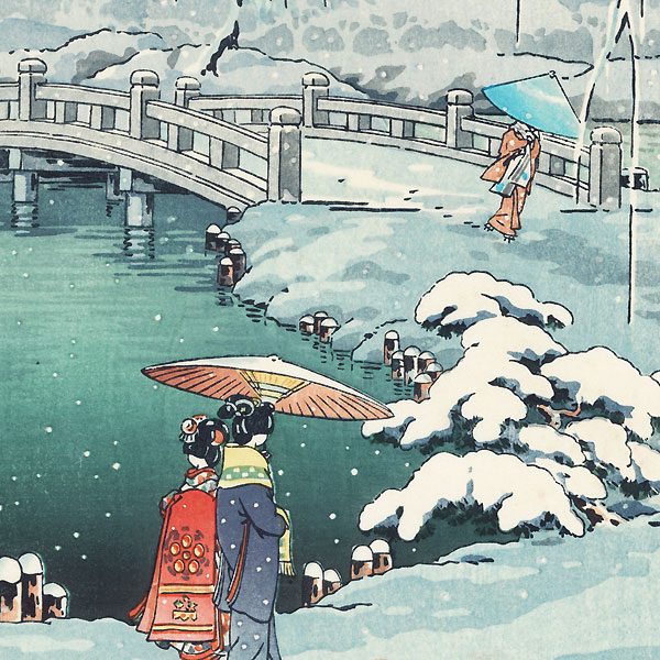 Spring Snow, Kyoto Maruyama, 1936 by Tsuchiya Koitsu (1870 - 1949)