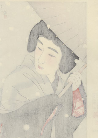 Peony Snowflakes  - Limited Edition Commemorative Print by Torii Kotondo (1900 - 1976)