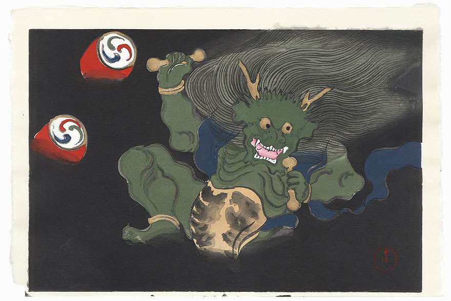 The Thunder God Raijin by Kamisaka Sekka (1866 - 1942)