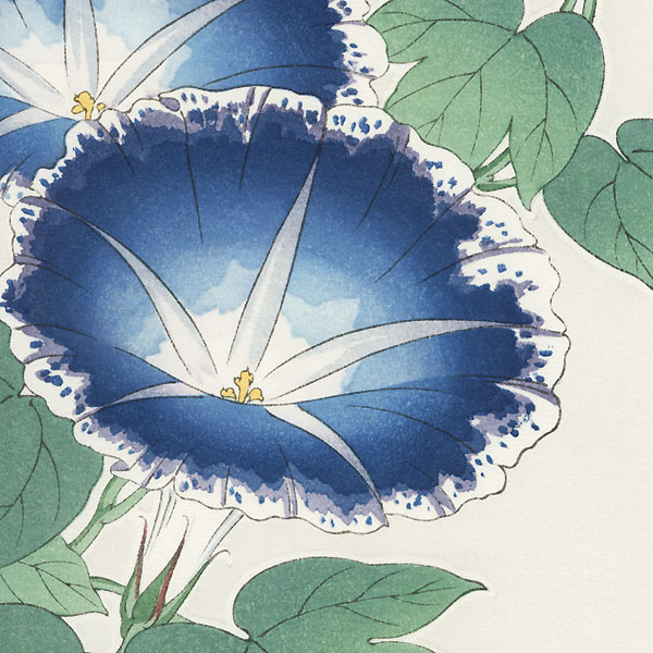 Blue Morning Glories by Kawarazaki Shodo (1889 - 1973)