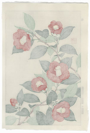 Red Camellias by Kawarazaki Shodo (1889 - 1973)