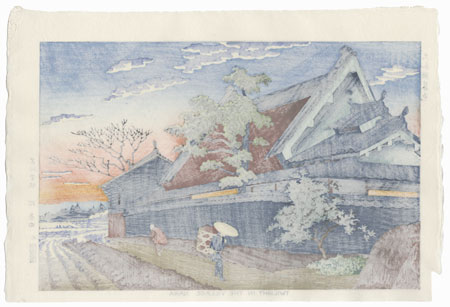 Twilight in the Village, Nara, 1953 by Takeji Asano (1900 - 1999)