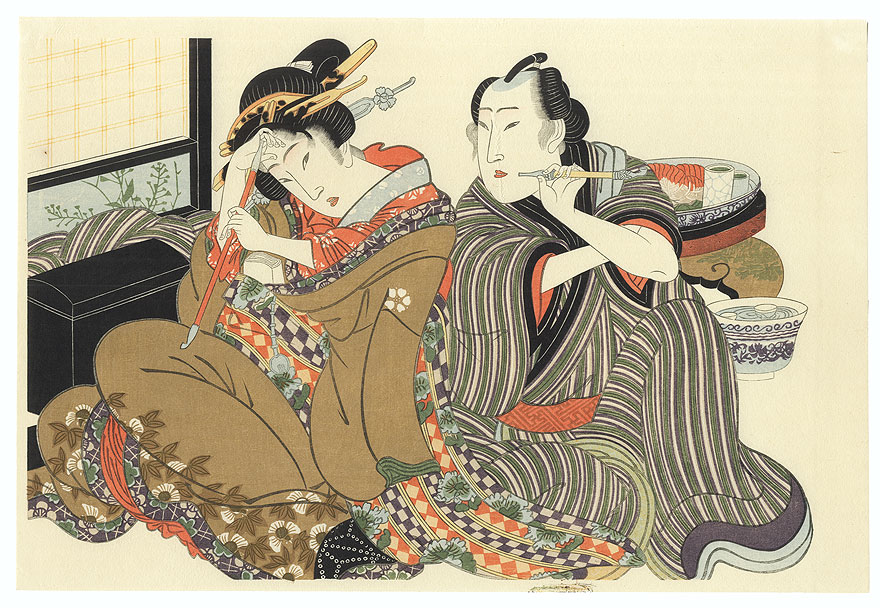 Pillow Print from The Secret Language of the Courtesan by Eisen (1790 - 1848)