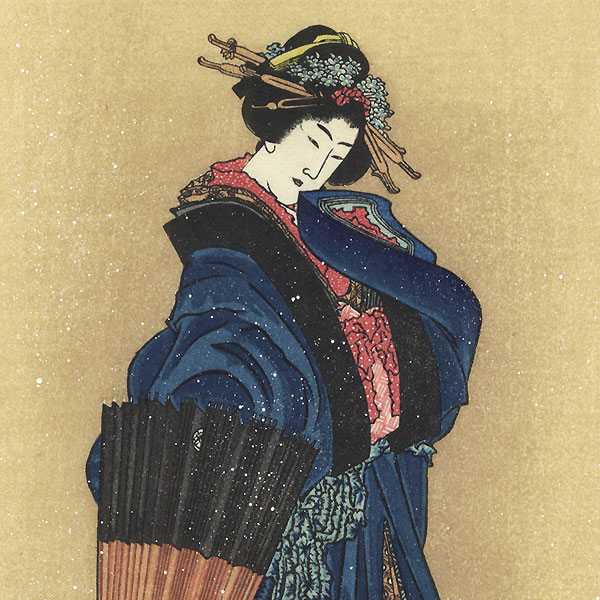 Beauty in the Snow by Hokusai (1760 - 1849)
