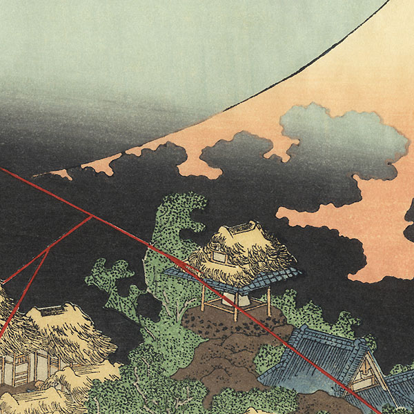 Mt. Fuji in an Evening Shower by Hokusai (1760 - 1849)