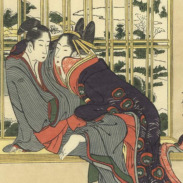 Lingering Snow for Azuma and Yohei by Hokusai (1760 - 1849)
