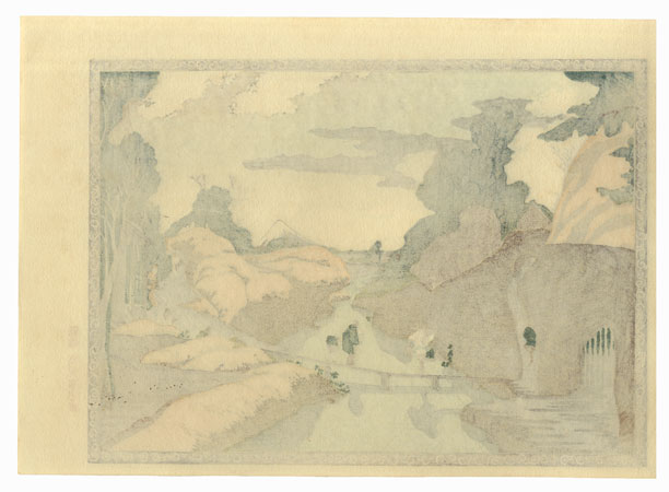 View of the Cave of Takinogawa by Hokusai (1760 - 1849)