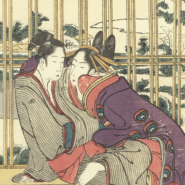 Lingering Snow for Azuma and Yohei by Hokusai (1760 - 1849)