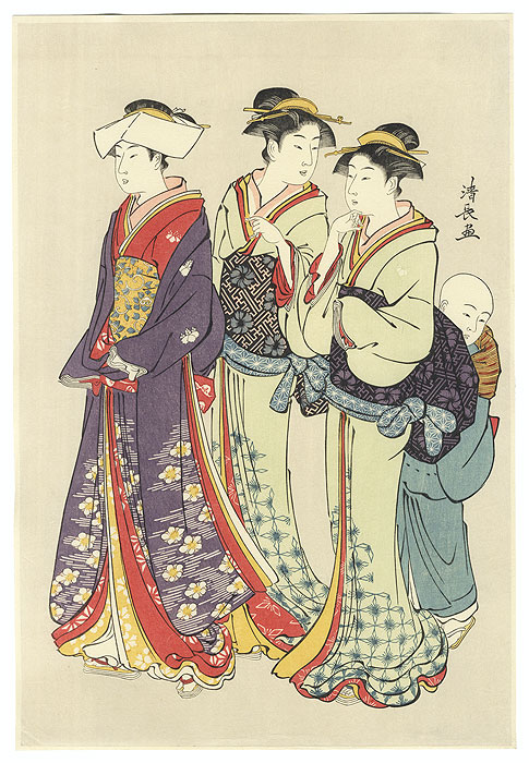 Beauties Strolling by Kiyonaga (1752 - 1815)