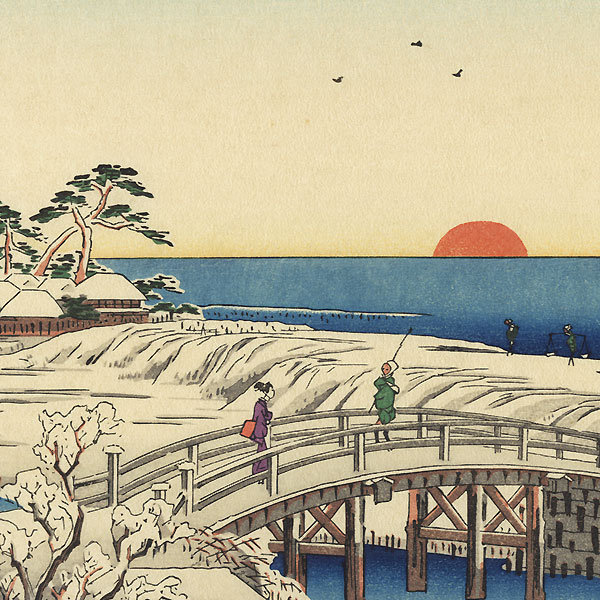 Snow at New Year Dawn at Susaki by Hiroshige (1797 - 1858)