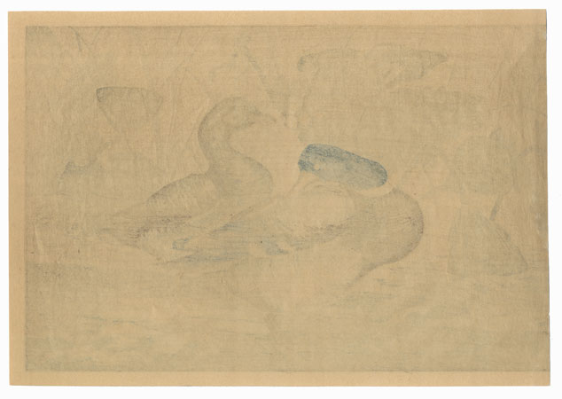 Ducks by a Lotus Pond by Kiyochika (1847 - 1915)