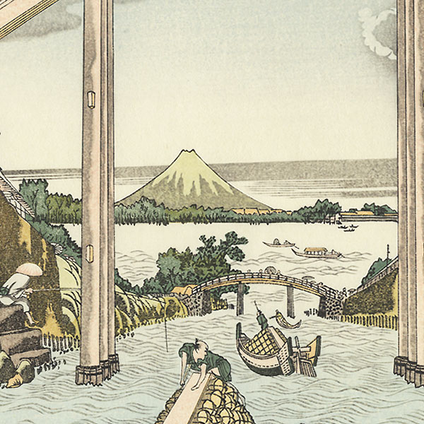 Mt. Fuji from Takabashi by Hokusai (1760 - 1849) 