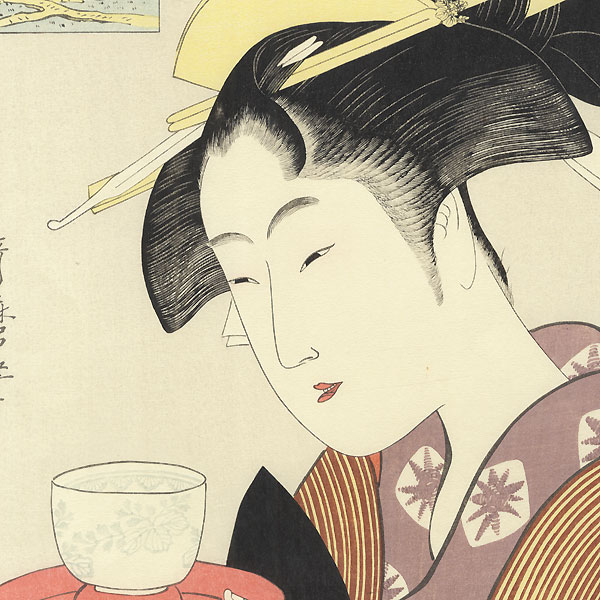 Appearing Again: Naniwaya Okita by Utamaro (1750 - 1806)