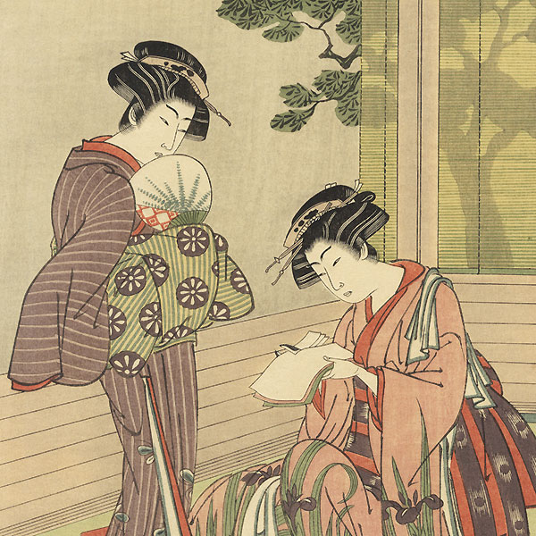 Beauty Cutting Paper by Koryusai (1735 - 1790)