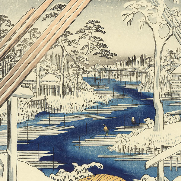 Fukagawa Lumberyards by Hiroshige (1797 - 1858) 