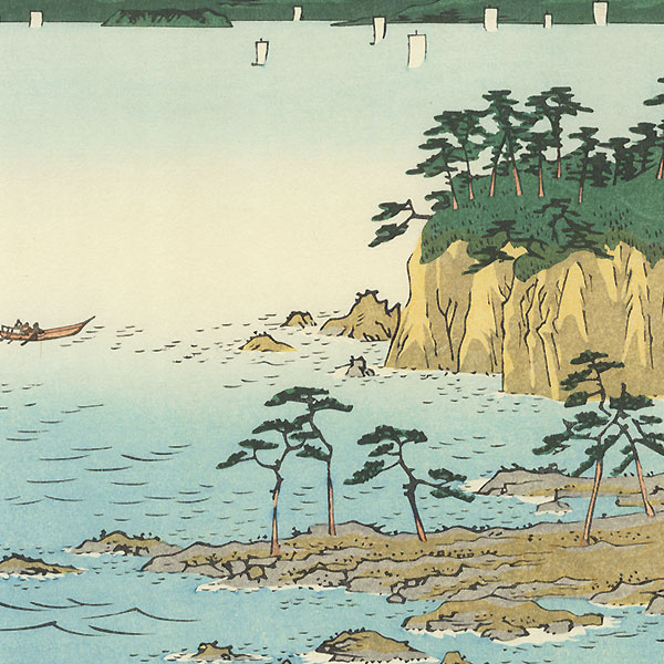 The Sea off the Miura Peninsula in Sagami Province by Hiroshige (1797 - 1858)