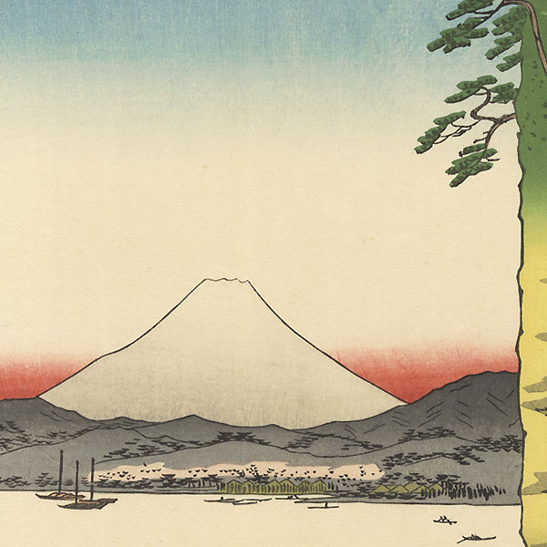 Cherry Blossoms at Hommoku in Musashi Province by Hiroshige (1797 - 1858) 