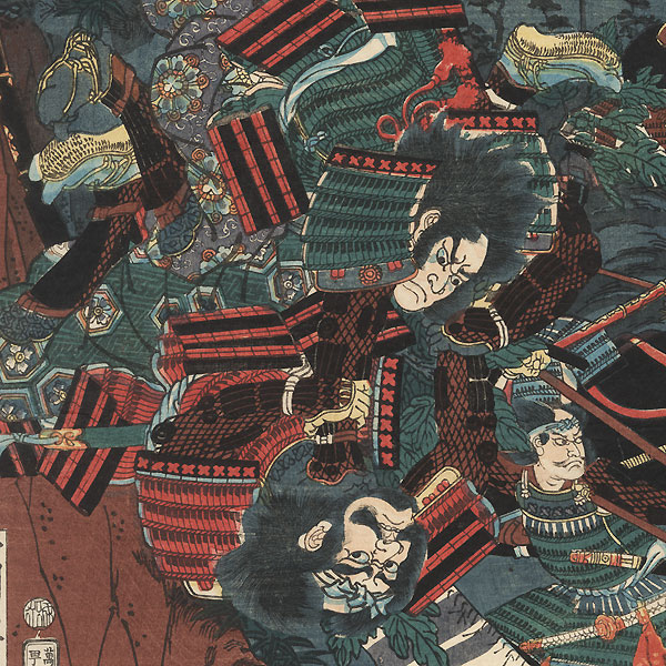 Taiheiki Battle at Night, 1866 by Yoshikazu (active circa 1850 - 1870)