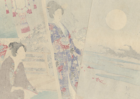 Moon Viewing, 1897 by Chikanobu (1838 - 1912)