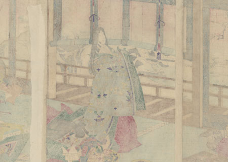 Poems after Snow at the Imperial Palace by Meiji era artist (unsigned)