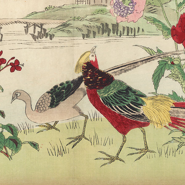 Golden Pheasants by Rinsai (1847 - ?)