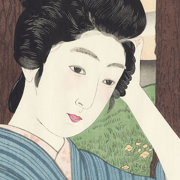 A Flower for the Hair, 1915 by Hashiguchi Goyo (1880 - 1921)