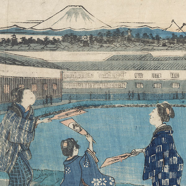 Outside Hibiya, Seen from Sukiya-gashi, 1858 by Hiroshige (1797 - 1858)