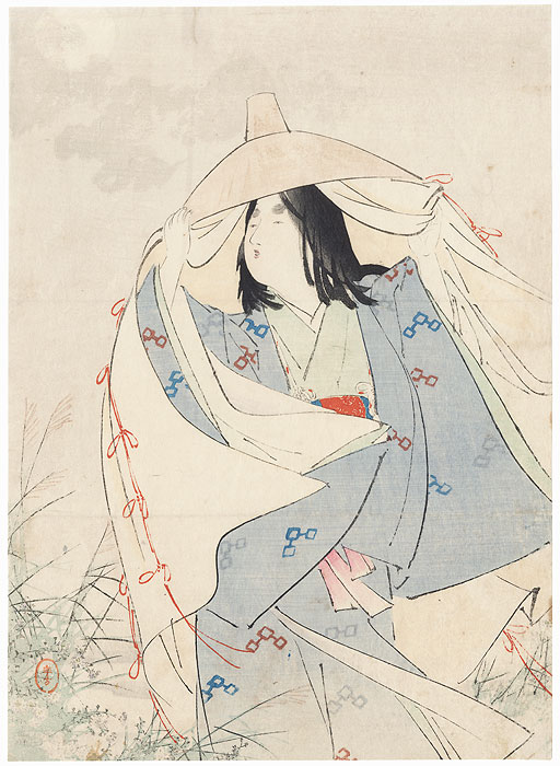 Travel in Autumn Kuchi-e Print, 1907 by Toshikata (1866 - 1908)
