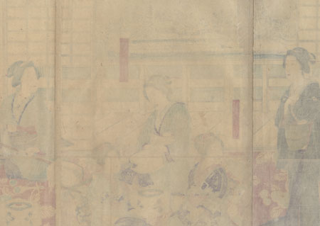 Ryogoku: Playing Music, 1877 by Ginko (active 1874 - 1897)