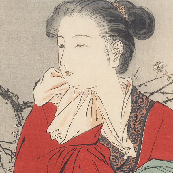 Spirit of Plum Blossoms Kuchi-e Print, 1909 by Kajita Hanko (1870 - 1917)