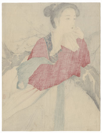 Spirit of Plum Blossoms Kuchi-e Print, 1909 by Kajita Hanko (1870 - 1917)