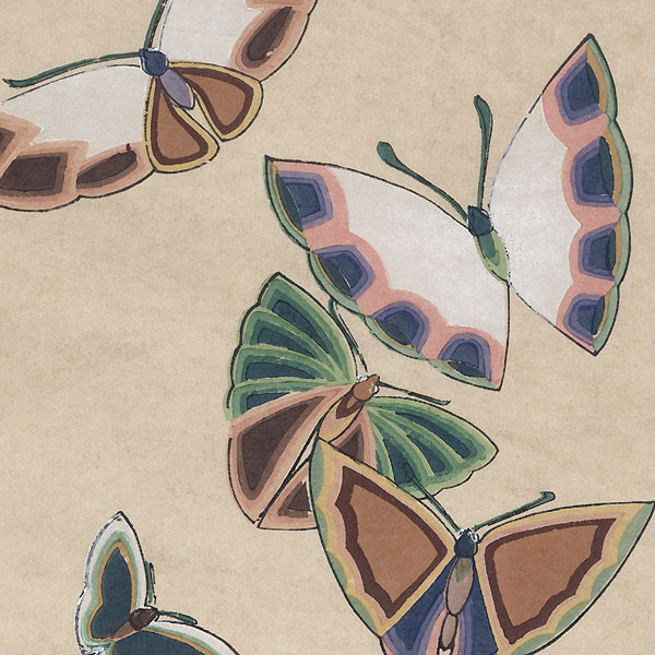 Original Sekka Butterfly Print by Kamisaka Sekka (1866 - 1942)