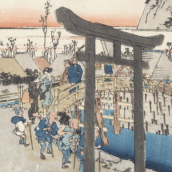 Yugyoji Temple at Fujisawa, circa 1833 - 1834 by Hiroshige (1797 - 1858)