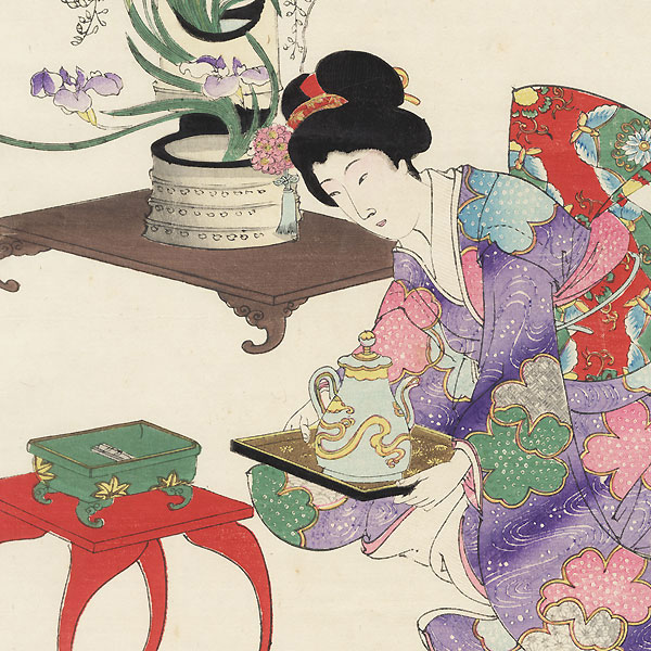 Flower Arranging, 1896 by Chikanobu (1838 - 1912)