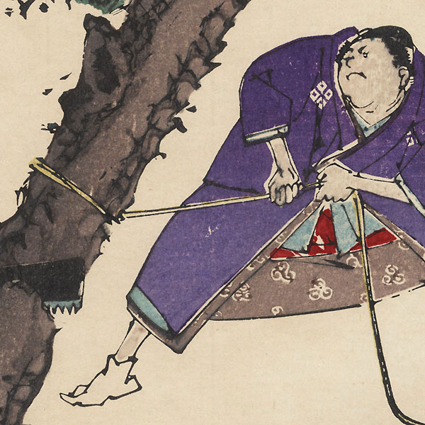 The 47 Ronin, Act 2: Sawing down the Pine Tree by Yoshitoshi (1839 - 1892)