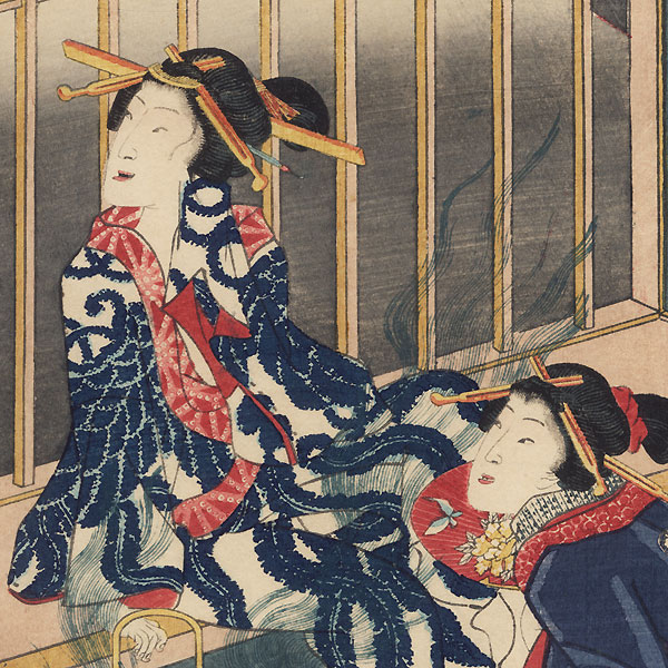 Hinazuru, 1861 by Toyokuni III/Kunisada (1786 - 1864)