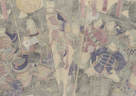 Brave Warriors of the Shimazu Clan, 1877 by Yoshitoshi (1839 - 1892)