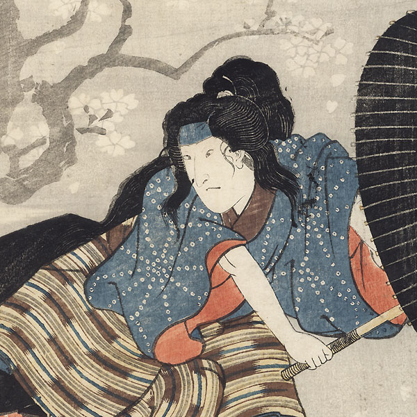 Scene from Kamakurayama sakura go-shozome, 1847 - 1852 by Kuniyoshi (1797 - 1861)